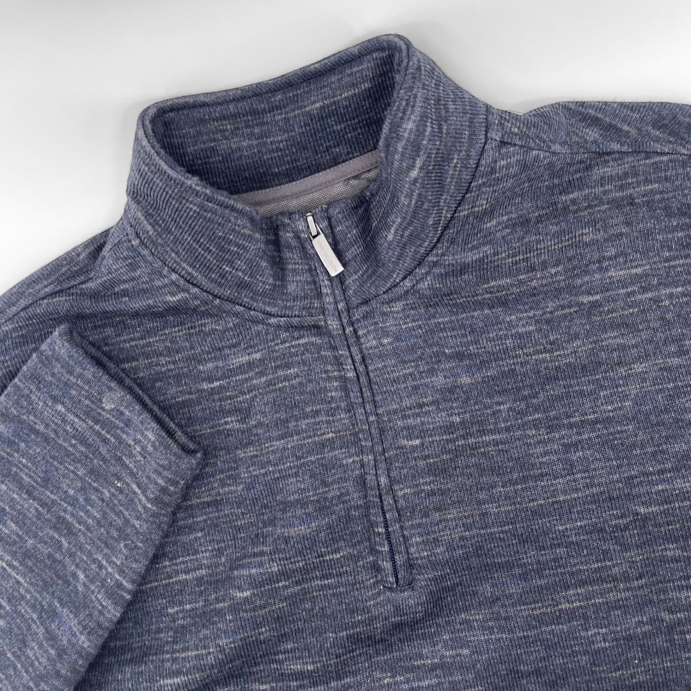 Van Heusen Mens XL Pullover 1/4 Zip Sweater Blue Heather Long Sleeve Casual